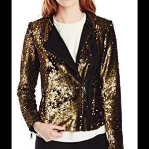Rachel Zoe Sequin Moto Jacket